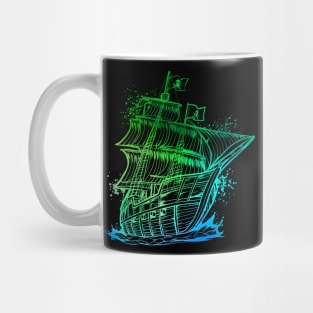 Colourful pirate ship Mug